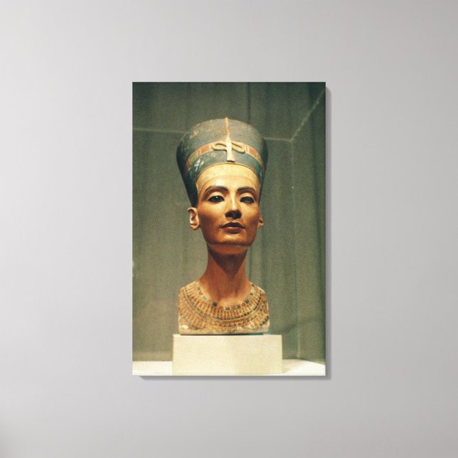 Lienzo Busto de la Reina Nefertiti, vista frontal (Anverso)