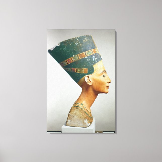 Lienzo Busto de la Reina Nefertiti, vista lateral, del es (Anverso)