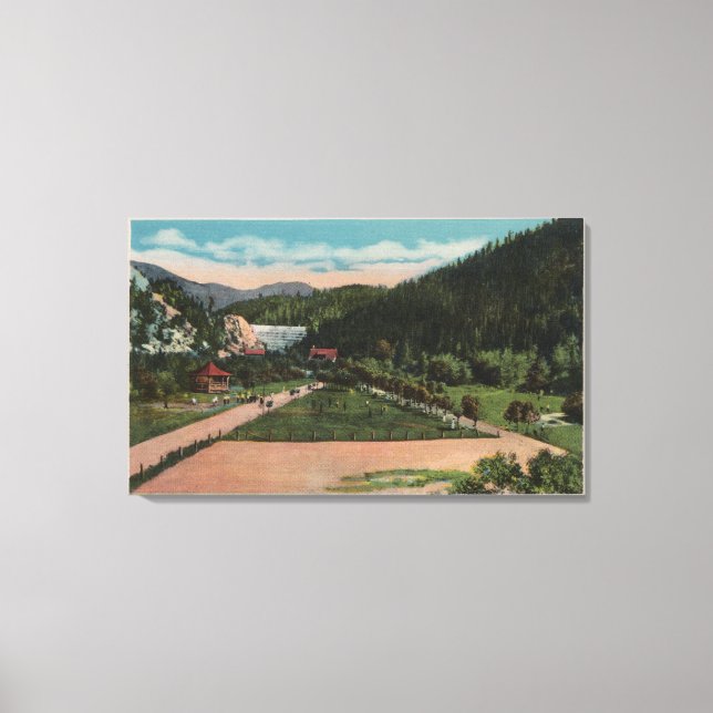 Lienzo Butte, MT - Vista del Parque del Reservorio Basin  (Anverso)