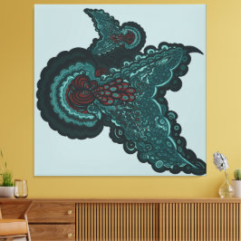 Lienzo Butterfly Dreams:A Fusion of Flowers and Fantasy