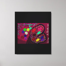 Lienzo Butterfly Flowering Rose Tree 