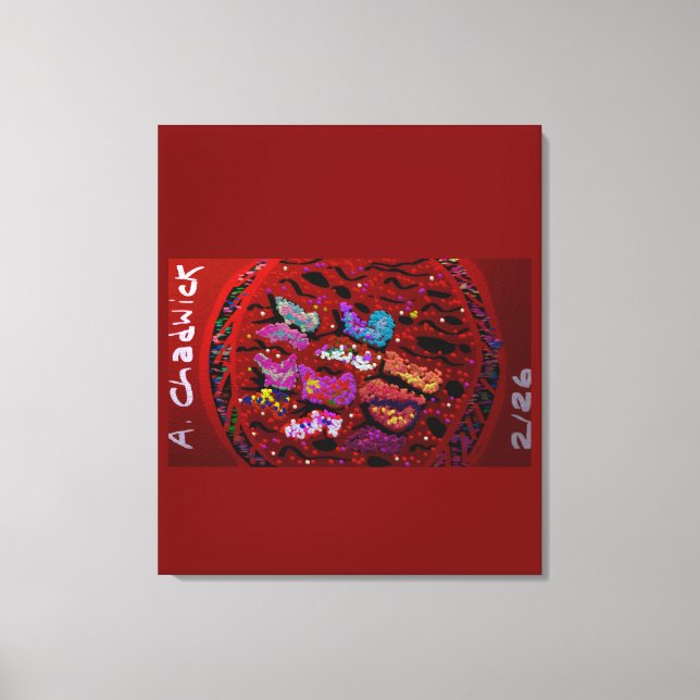 Lienzo Butterfly Moon Drawstring Backpack (Anverso)