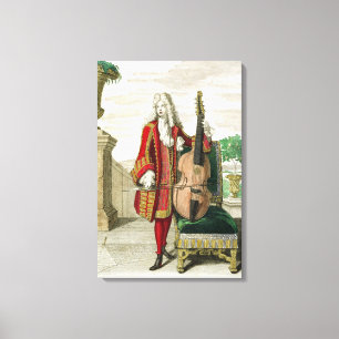 Lienzo Caballero que toca el violoncelo, c.1688-90