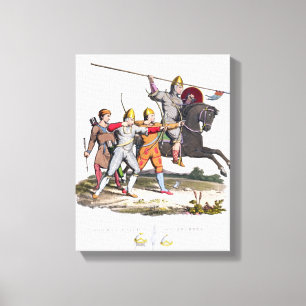 Lienzo Caballero y Archers normandos, 1066, del 'brazo