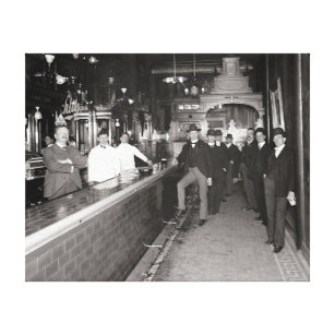 Lienzo Caballeros que beben en la barra, 1910