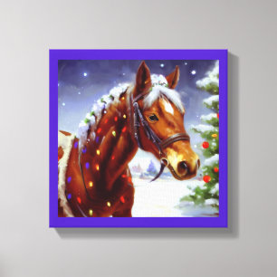 Lienzo Caballo 3 navidades