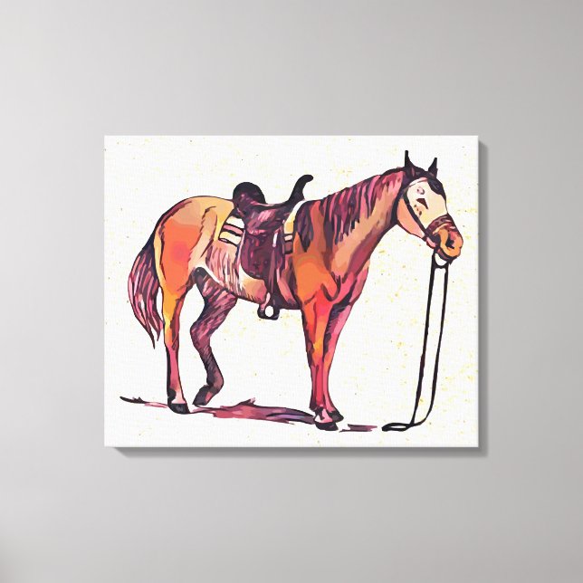 Lienzo Caballo adoquinado (Anverso)