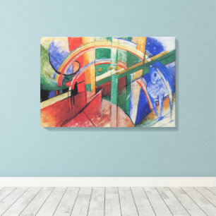Lienzo Caballo Azul con Arcoíris de Franz Marc