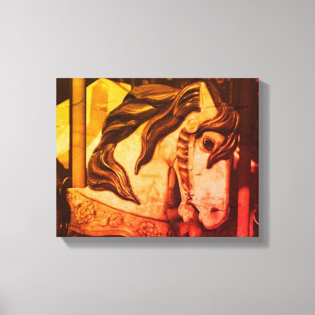 Lienzo Caballo De Carrusel De Cero Silencioso En La Vinta (Anverso)