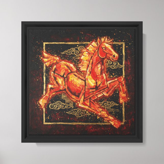 Lienzo Caballo de Fuego (Anverso)