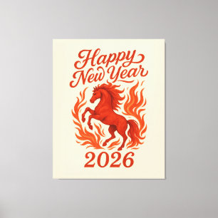 Lienzo Caballo de Fuego Chino 2026