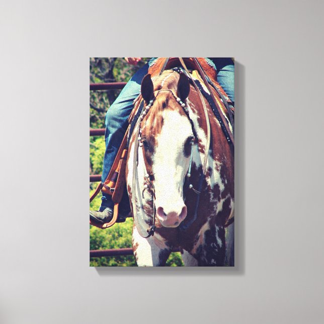 Lienzo Caballo de pintura occidental (Anverso)