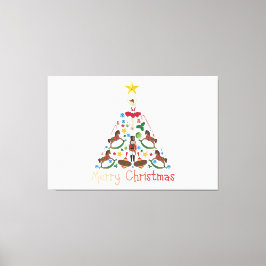 Lienzo Caballo de rock de navidad