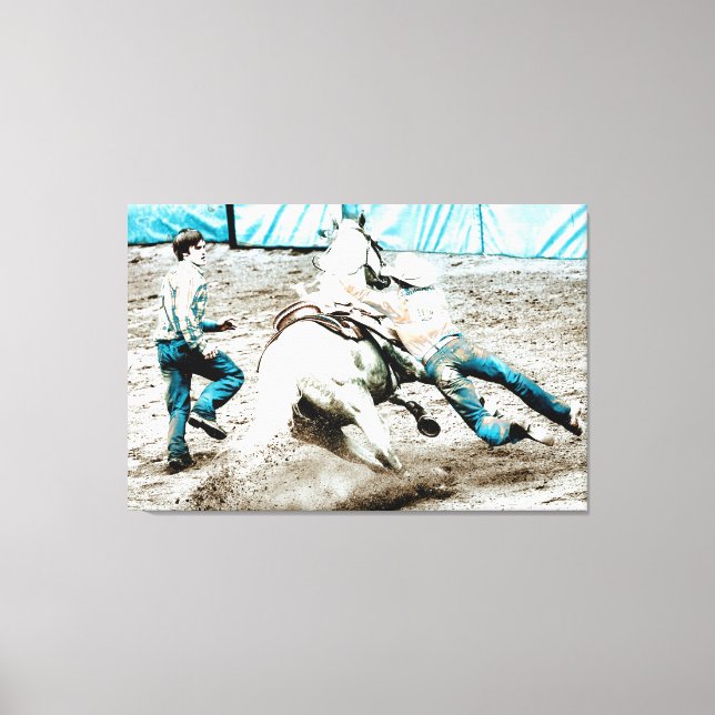 Lienzo *~* Caballo de Vaquero Occidental AR22 , Rodeo Vin (Anverso)