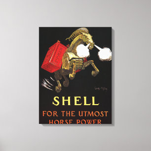 Lienzo Caballo Mecánico con Aceite de Shell