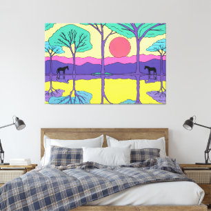 LIENZO CABALLO NEGRO