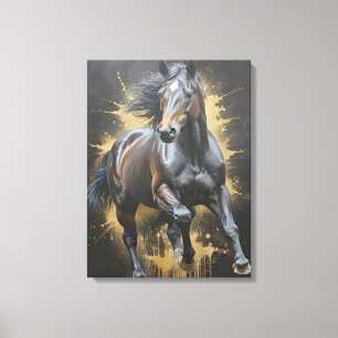 Lienzo caballo oscuro genial
