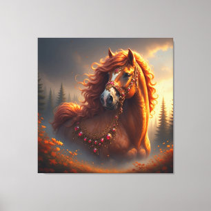 Lienzo Caballo Rojo Majestuoso