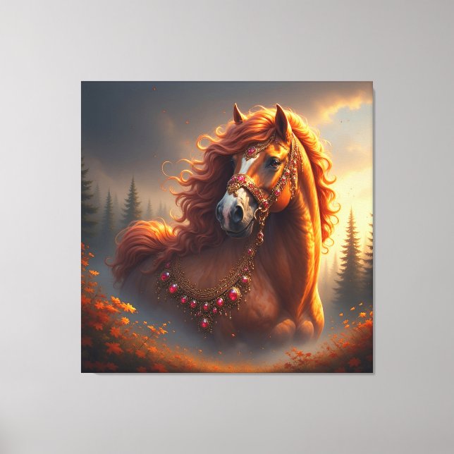 Lienzo Caballo Rojo Majestuoso (Anverso)