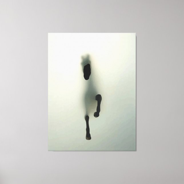 Lienzo Caballo Rompiendo a Través de la Niebla (Anverso)