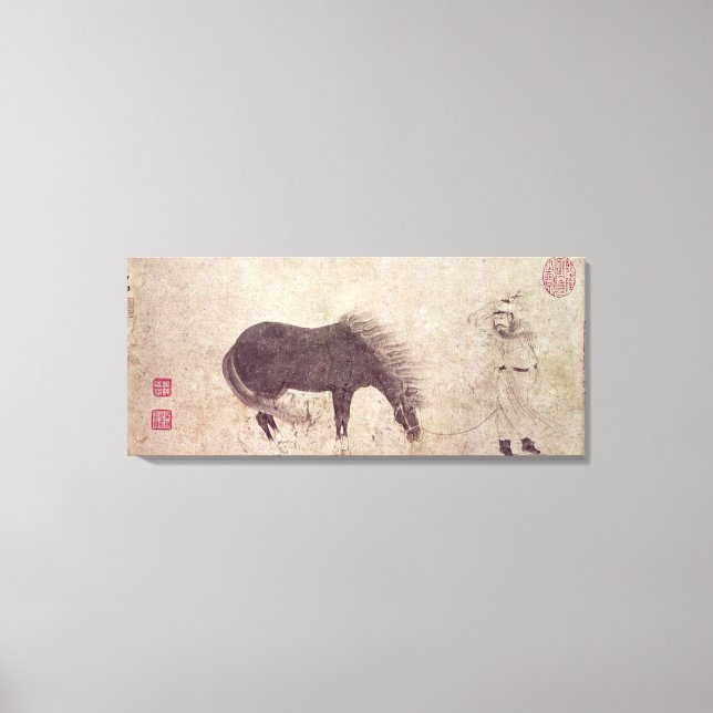 Lienzo Caballo y crecimiento en invierno (Anverso)