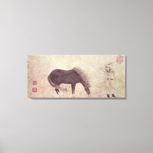 Lienzo Caballo y crecimiento en invierno