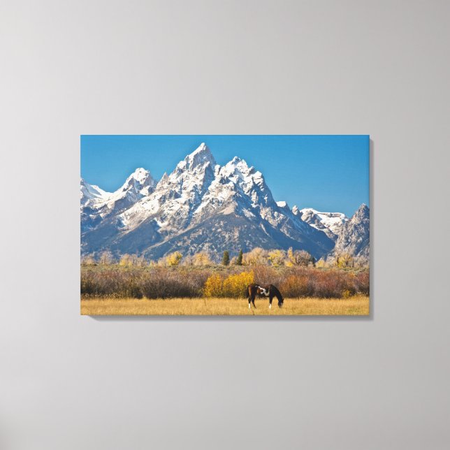 Lienzo Caballo y Grand Tetons, Rancho Moose Head (Anverso)