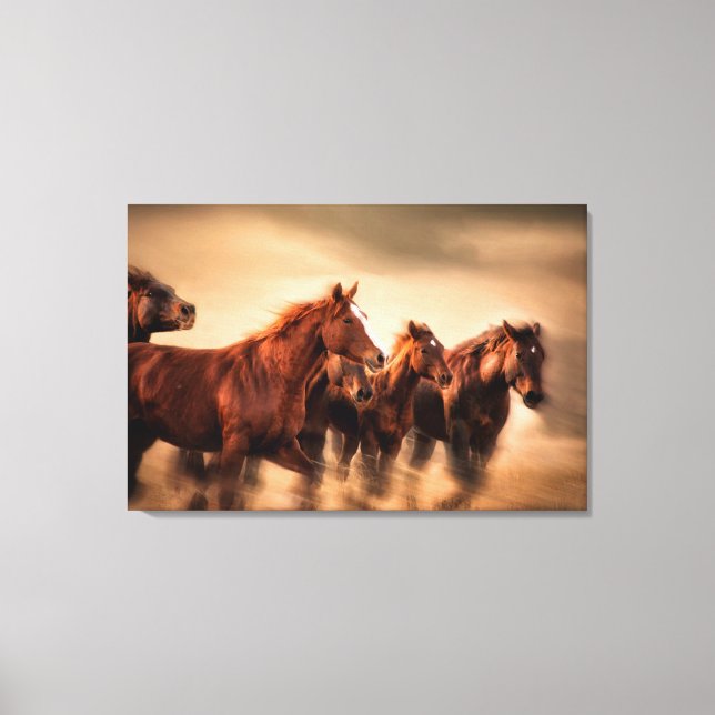 Lienzo Caballos corriendo (Anverso)