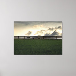 Lienzo Caballos en pastoreo