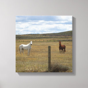 Lienzo Caballos en tela Wyoming