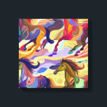 Lienzo Caballos salvajes<br><div class="desc">Presentamos nuestra colección de caballos en carrera que tendrá a sus amigos y familiares desfilando. Con imágenes asombrosamente audaces de caballos corriendo, estas piezas de moda seguramente añadirán un diseño único a los té, totes, software de marfiletería, decoración casera y más, y le darán vida a cualquier reunión con asombrosas...</div>