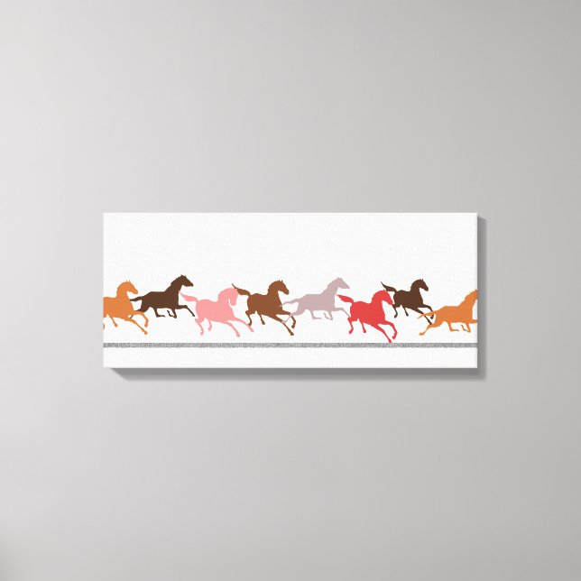 Lienzo Caballos salvajes corriendo (Anverso)