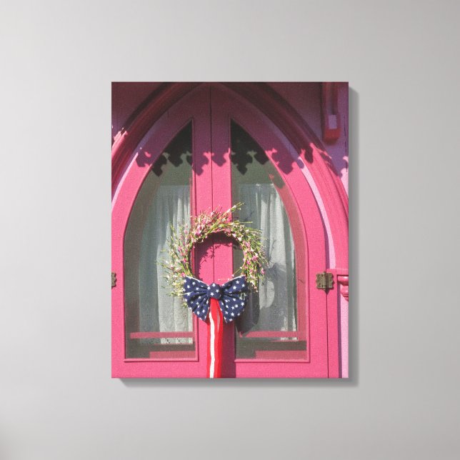 Lienzo Cabaña de pan de gallina rosa - Viñedo de Martha (Anverso)