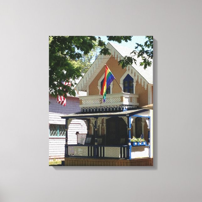 Lienzo Cabaña de pan de jengibre y orgullo - Viñedo de Ma (Anverso)