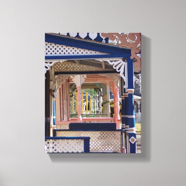 Lienzo Cabaña después de cabaña - Viñedo de Martha (Anverso)