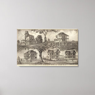 Lienzo Cabañas de WC Hamilton, lago spring, NJ