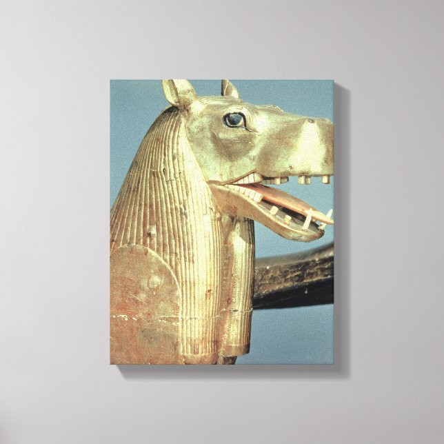 Lienzo Cabecera de cama funeraria en forma de diosa (Anverso)