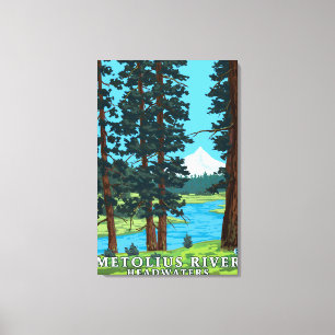 Lienzo Cabeceras del río de Metolius, Oregon