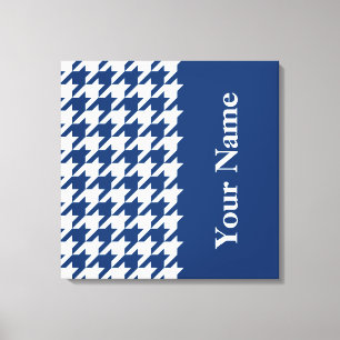 Lienzo Cabellera de gallo de Navy Elegant con nombre