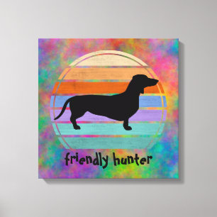 Lienzo Cabello corto de Dachshund - Silhouette 1