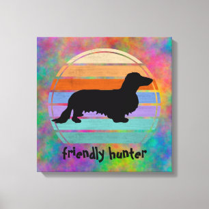 Lienzo Cabello largo de Dachshund - Silhouette 1