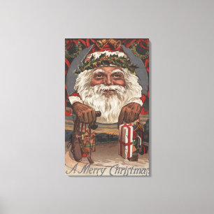 Lienzo Cabeza de GreetingBig Santa del navidad