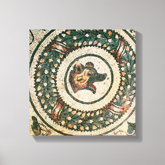 Lienzo Cabeza de oso, mosaico romano, principios del sigl (Anverso)