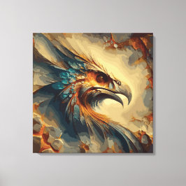 Lienzo Cabeza de pájaro extinta - Material gráfico abstra