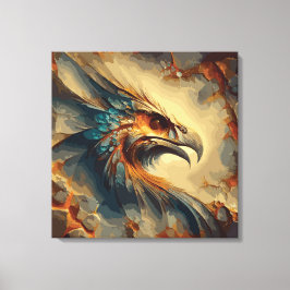 Lienzo Cabeza de pájaro extinta - Material gráfico abstra