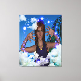 Lienzo Cabeza en las nubes