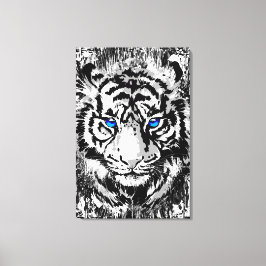 Lienzo Cabeza Siberiana de Tigre Blanco - Canvas de ojos