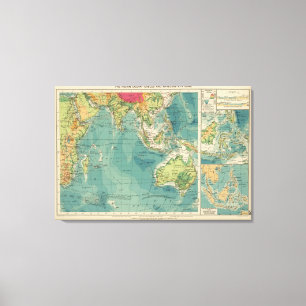 Lienzo Cables del Océano Índico, estaciones inalámbricas