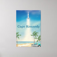 Cabo Kennedy vintage Saturn cinco posters de cohet