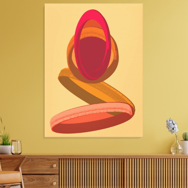 Lienzo Cabo Verde Lluvia a Cachupa Ilustración Abstracta (Insitu (Sala de estar))